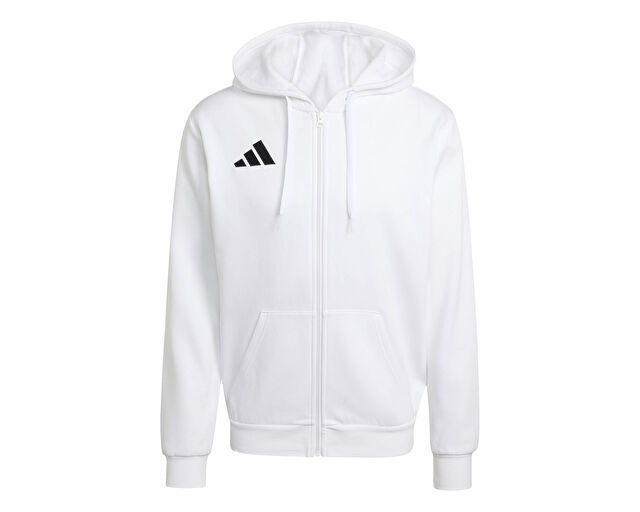 Adidas Ent26 Fz Hood Erkek Futbol Kamp Fermuarlı Sweatshirt KF5943 Beyaz görsel 3
