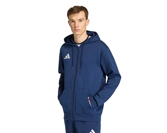 Adidas Ent26 Fz Hood Erkek Futbol Kamp Fermuarlı Sweatshirt KF5946 Lacivert