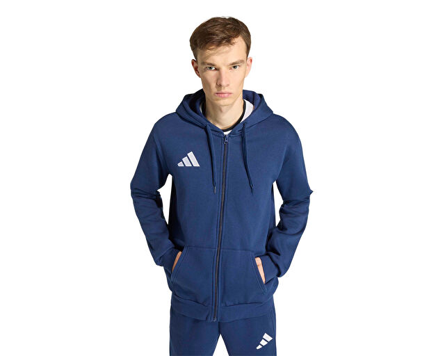Adidas Ent26 Fz Hood Erkek Futbol Kamp Fermuarlı Sweatshirt KF5946 Lacivert görsel 4