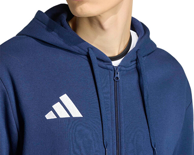 Adidas Ent26 Fz Hood Erkek Futbol Kamp Fermuarlı Sweatshirt KF5946 Lacivert görsel 5