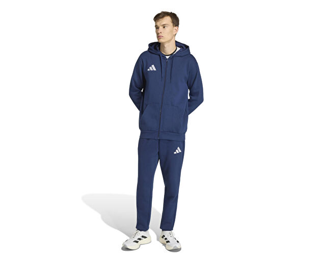 Adidas Ent26 Fz Hood Erkek Futbol Kamp Fermuarlı Sweatshirt KF5946 Lacivert görsel 6