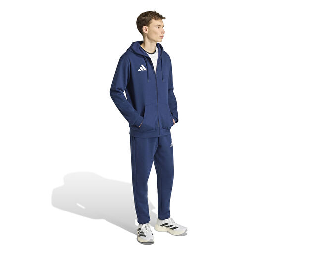 Adidas Ent26 Fz Hood Erkek Futbol Kamp Fermuarlı Sweatshirt KF5946 Lacivert görsel 7