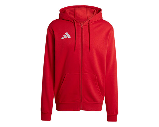 Adidas Ent26 Fz Hood Erkek Futbol Kamp Fermuarlı Sweatshirt KF5944 Kırmızı görsel 3