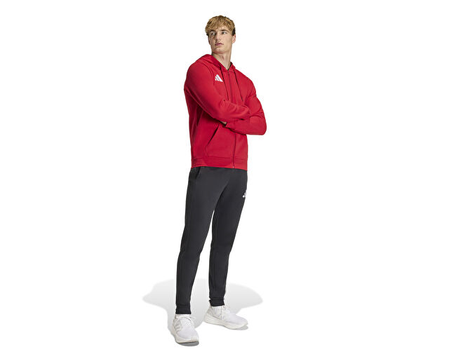 Adidas Ent26 Fz Hood Erkek Futbol Kamp Fermuarlı Sweatshirt KF5944 Kırmızı görsel 6