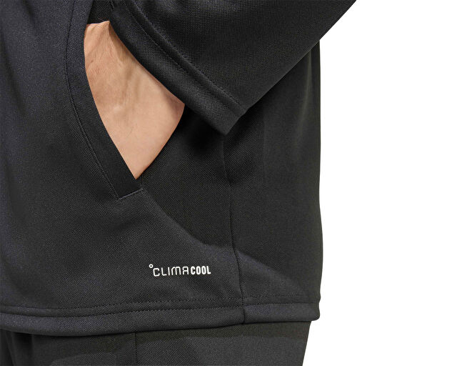 Adidas Ent26 Tk Jkt Erkek Futbol Kamp Fermuarlı Sweatshirt JZ6587 Siyah görsel 4