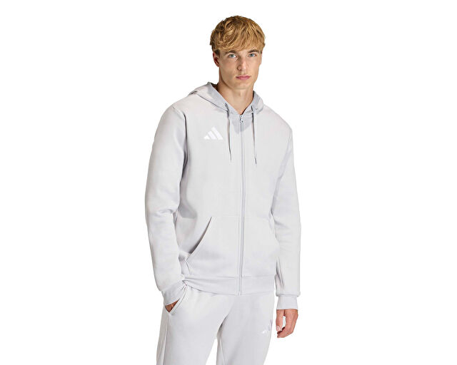 Adidas Ent26 Fz Hood Erkek Futbol Kamp Fermuarlı Sweatshirt KF5947 Gri