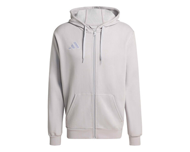 Adidas Ent26 Fz Hood Erkek Futbol Kamp Fermuarlı Sweatshirt KF5947 Gri görsel 3