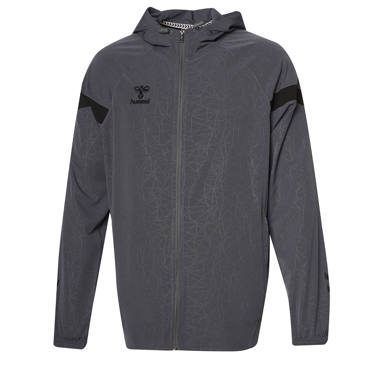 Hummel Flex Siyah Kapüşonlu Erkek Fermuarlı Sweatshirt Hırka görsel 2