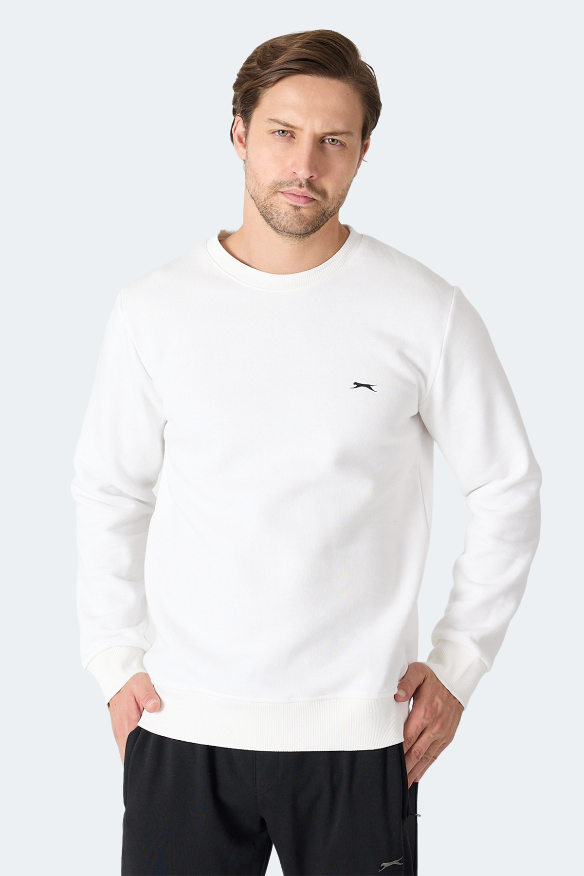SLAZENGER MEGAR I Erkek Ekru Sweatshirt görsel 6