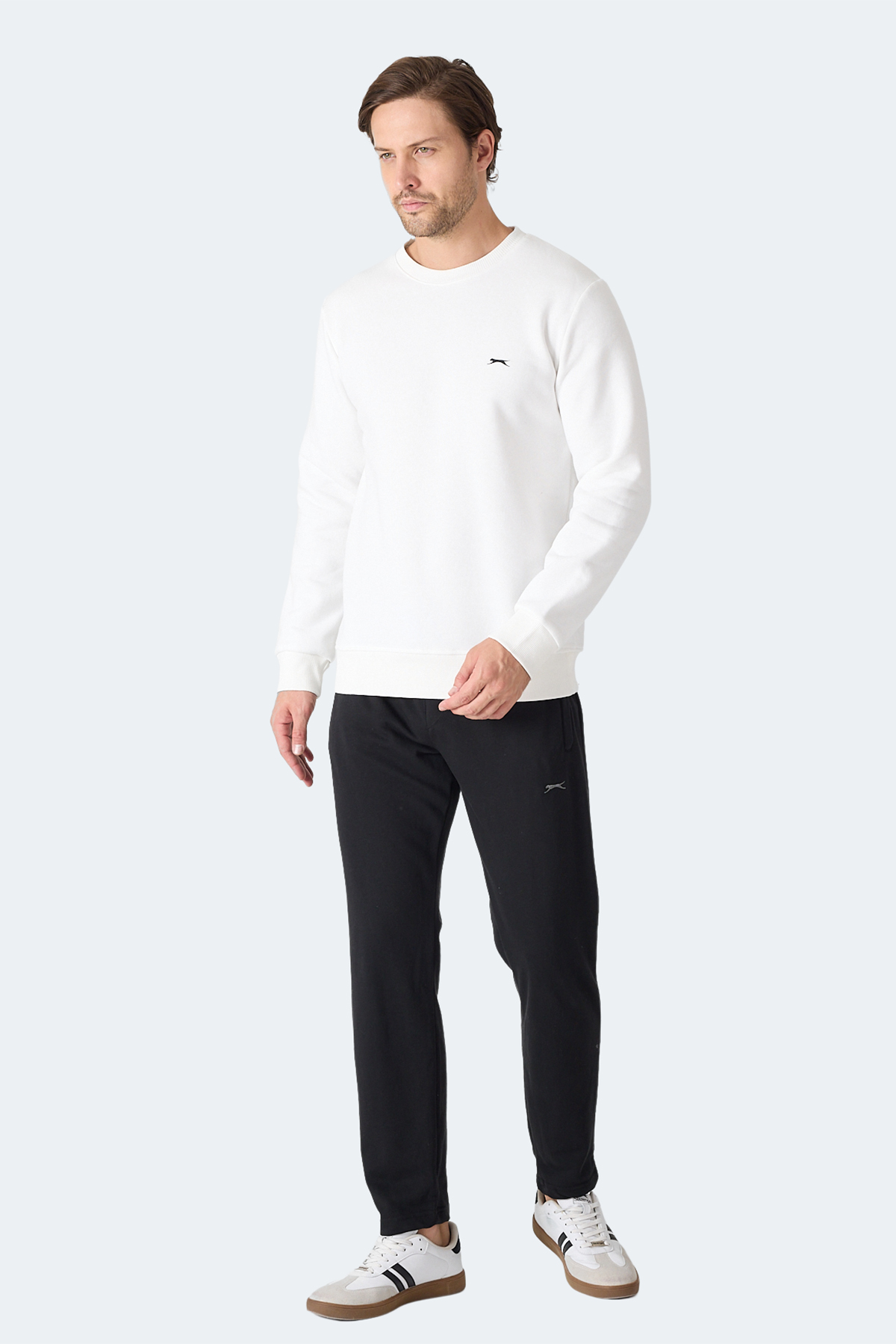SLAZENGER MEGAR I Erkek Ekru Sweatshirt görsel 7