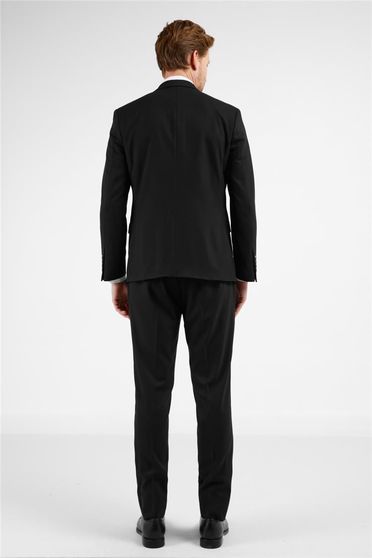 İMZA Siyah Mono Yaka Kazayağı Desen 6 Drop Slim Fit Takım Elbise 1001255173 görsel 3