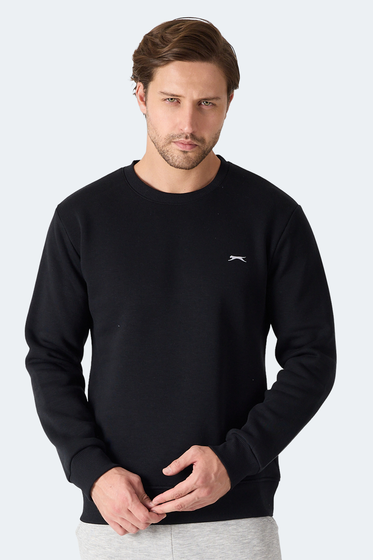 SLAZENGER MEGAR I Erkek Siyah Sweatshirt