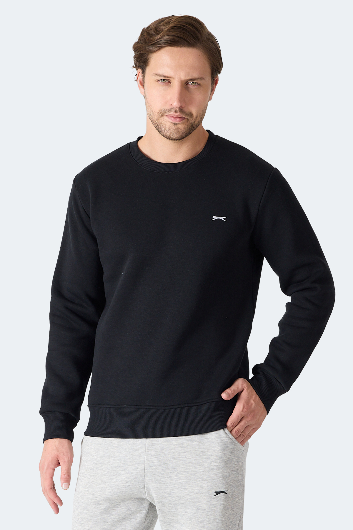SLAZENGER MEGAR I Erkek Siyah Sweatshirt görsel 3