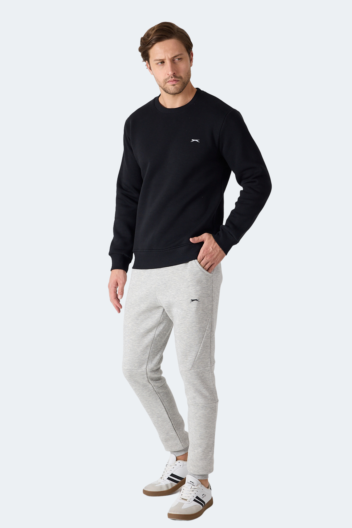 SLAZENGER MEGAR I Erkek Siyah Sweatshirt görsel 5