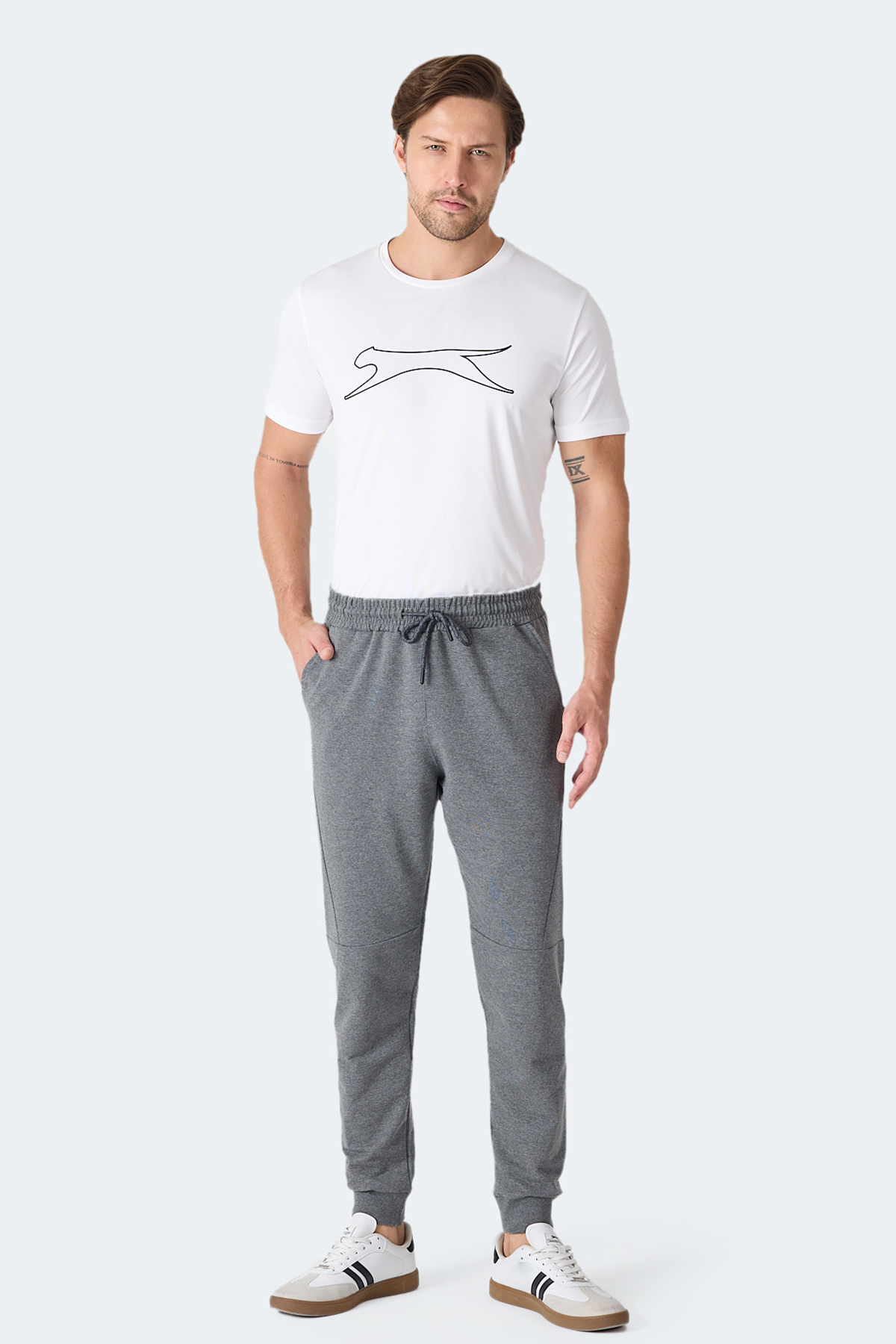 SLAZENGER INFERNAL I Erkek Koyu Gri Jogger Eşofman Altı görsel 2