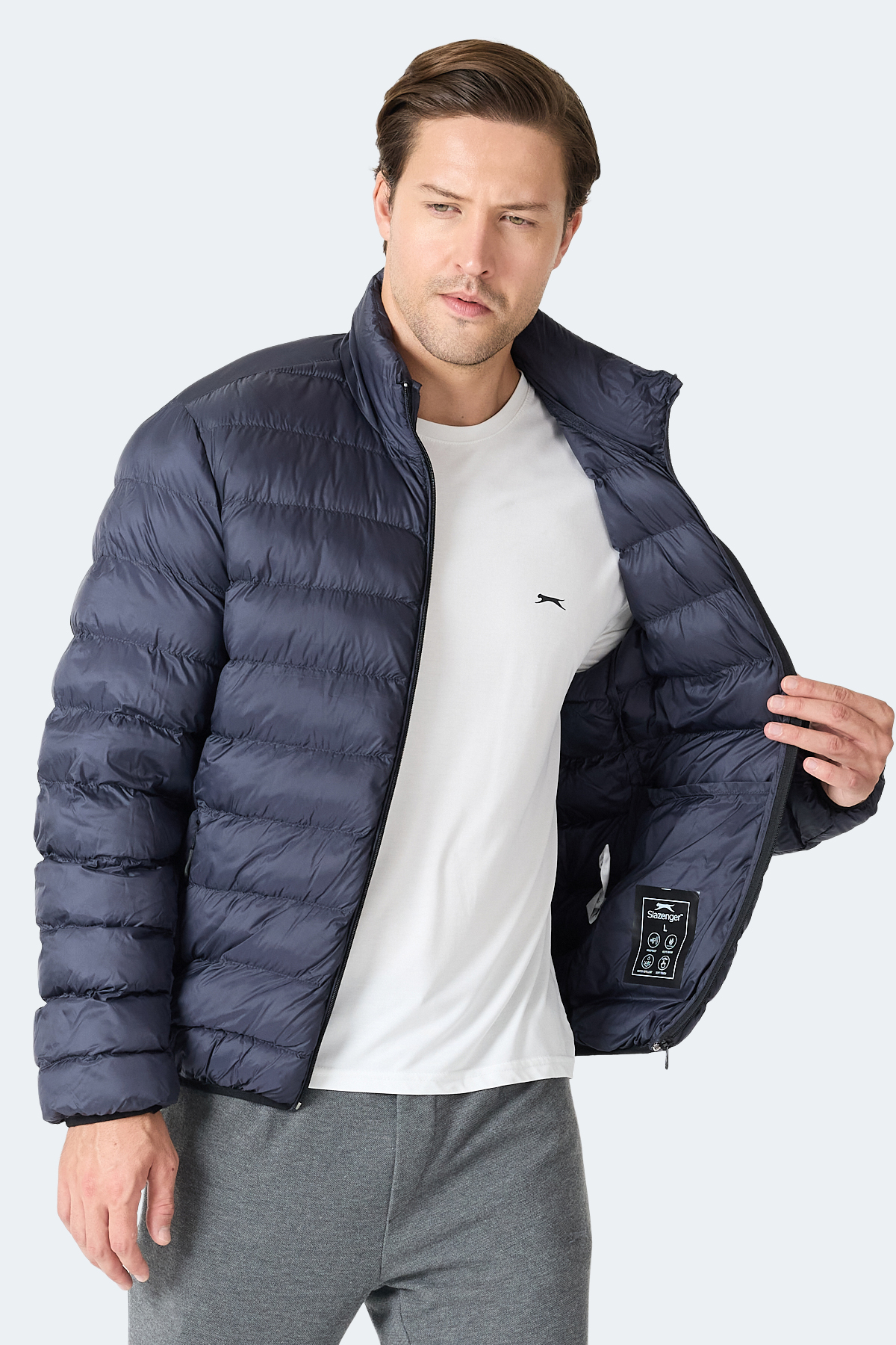SLAZENGER BRAUM Erkek Şişme Lacivert Mont & Kaban görsel 6