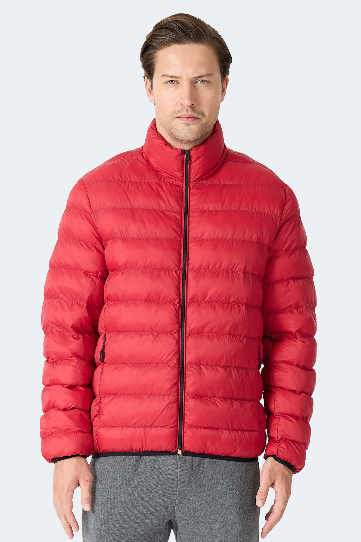 SLAZENGER BRAUM Erkek Şişme Kırmızı Mont & Kaban
