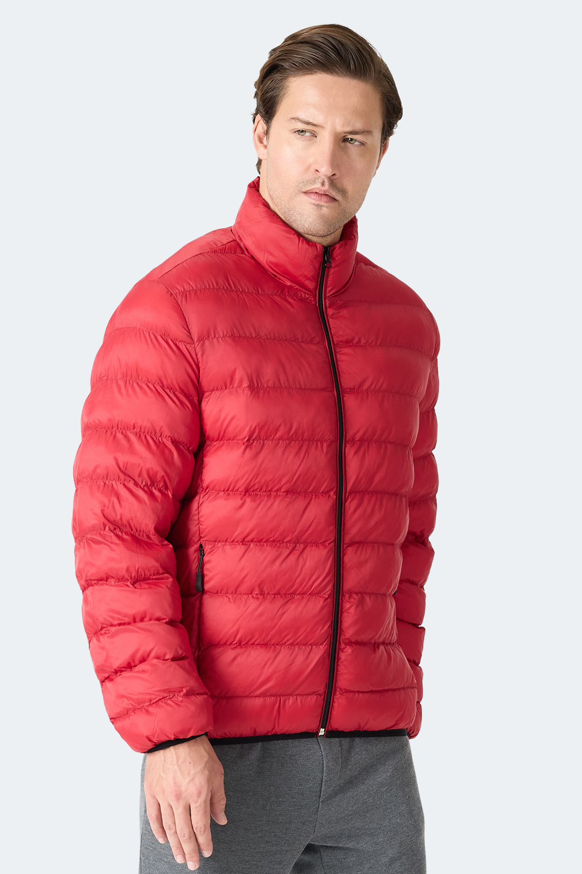SLAZENGER BRAUM Erkek Şişme Kırmızı Mont & Kaban görsel 6