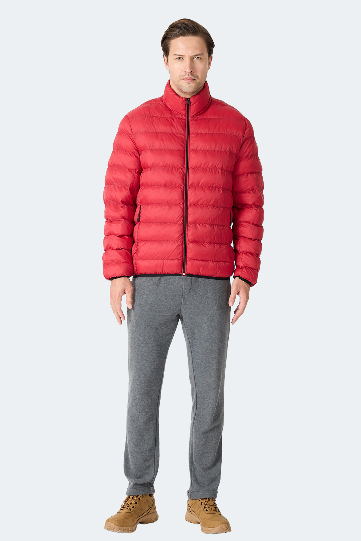 SLAZENGER BRAUM Erkek Şişme Kırmızı Mont & Kaban görsel 8