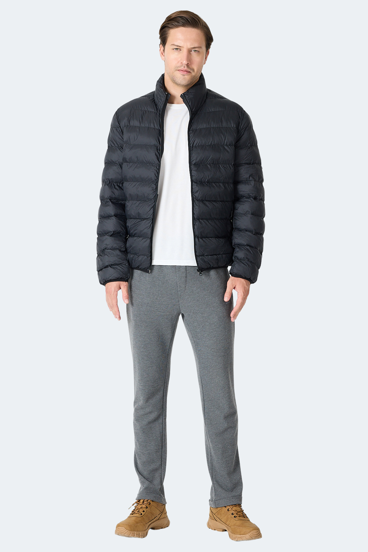 SLAZENGER BRAUM Erkek Şişme Siyah Mont & Kaban görsel 8