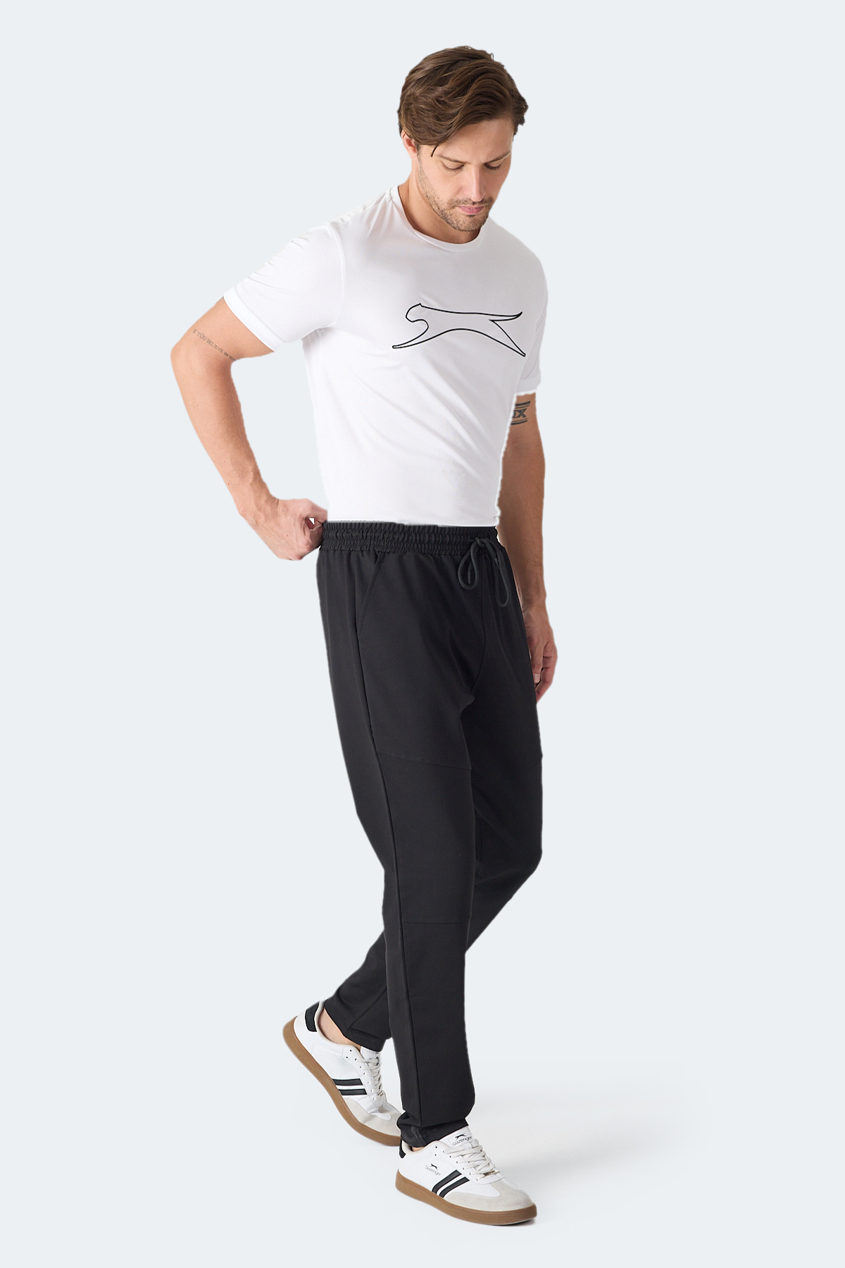 SLAZENGER INDEPENDENT I Erkek Siyah Eşofman Altı görsel 7