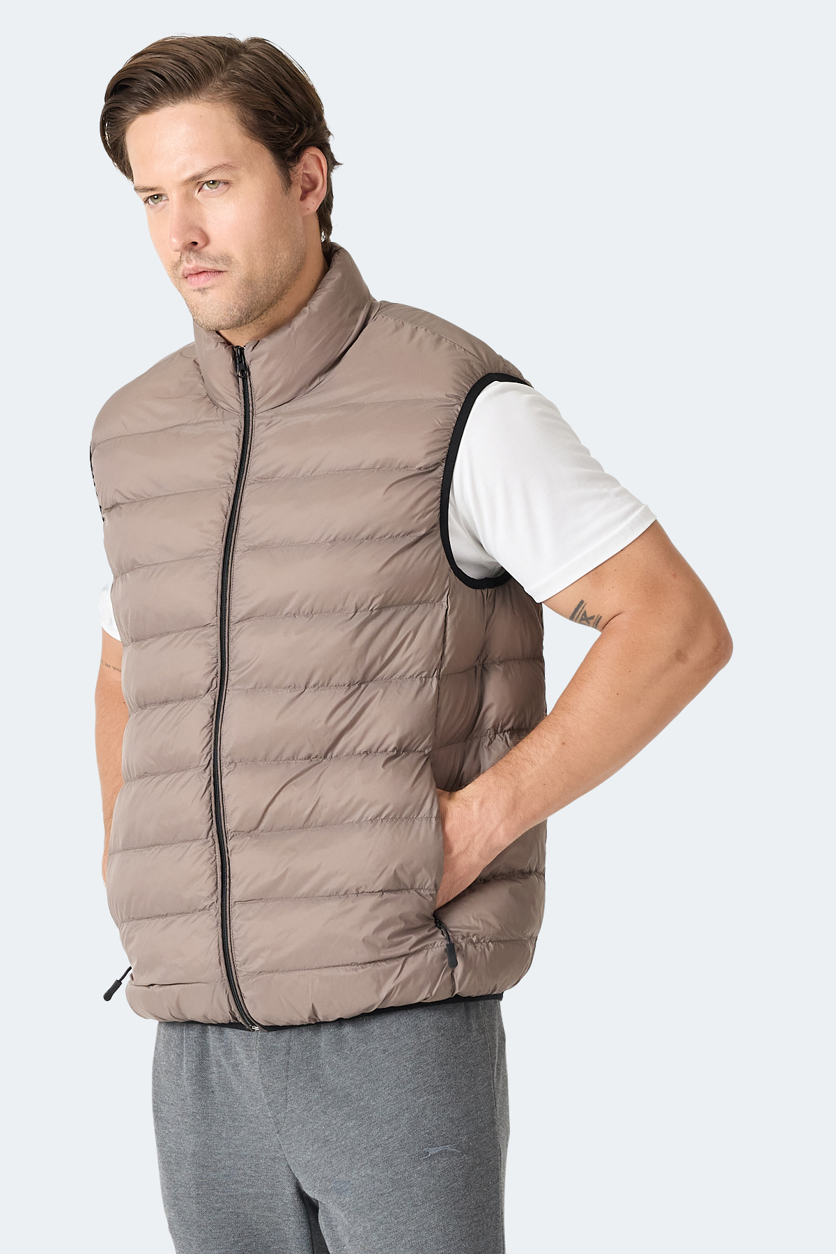 SLAZENGER BARROS Erkek Kahve Yelek görsel 4