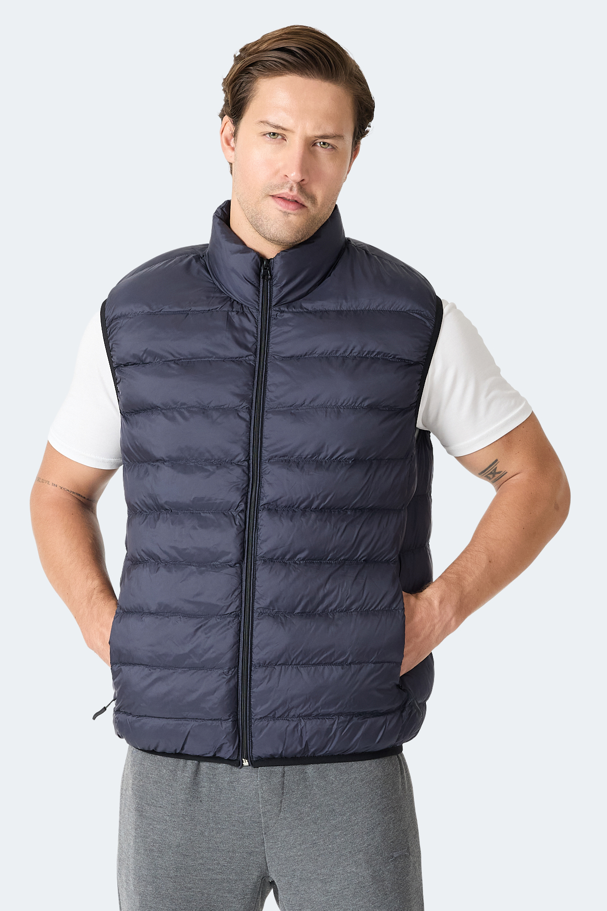 SLAZENGER BARROS Erkek Lacivert Yelek görsel 4