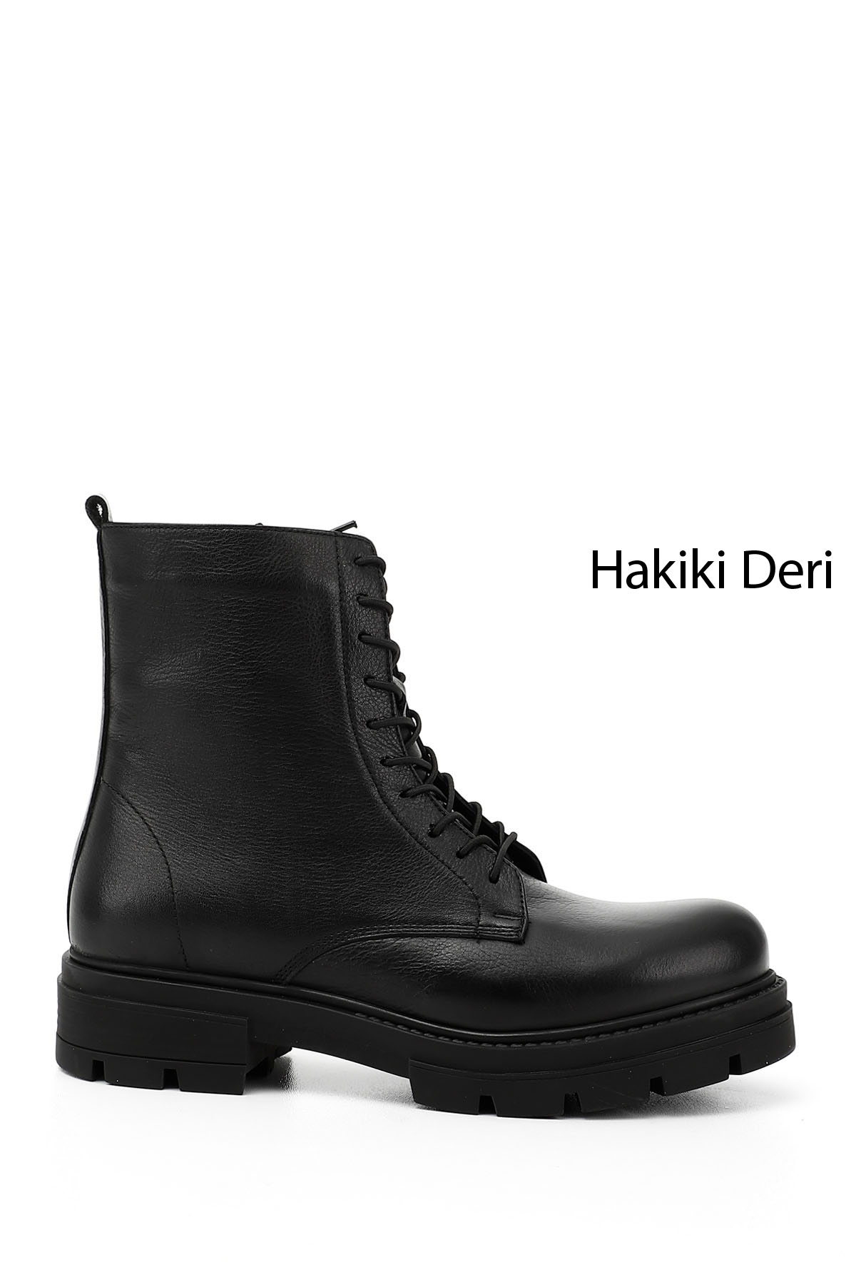 GÖNDERİ(R) Kadın ZÜMRÜT-SİYAH Fermuarlı Hakiki Deri Postal Bot