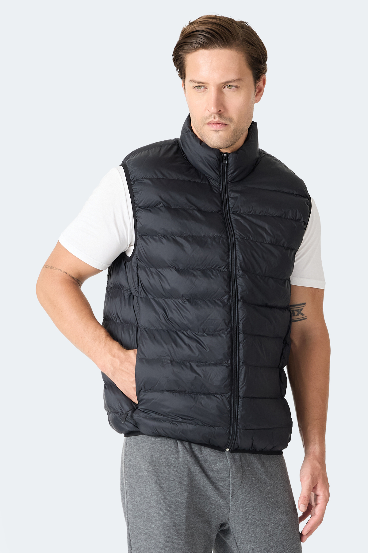 SLAZENGER BARROS Erkek Siyah Yelek görsel 5