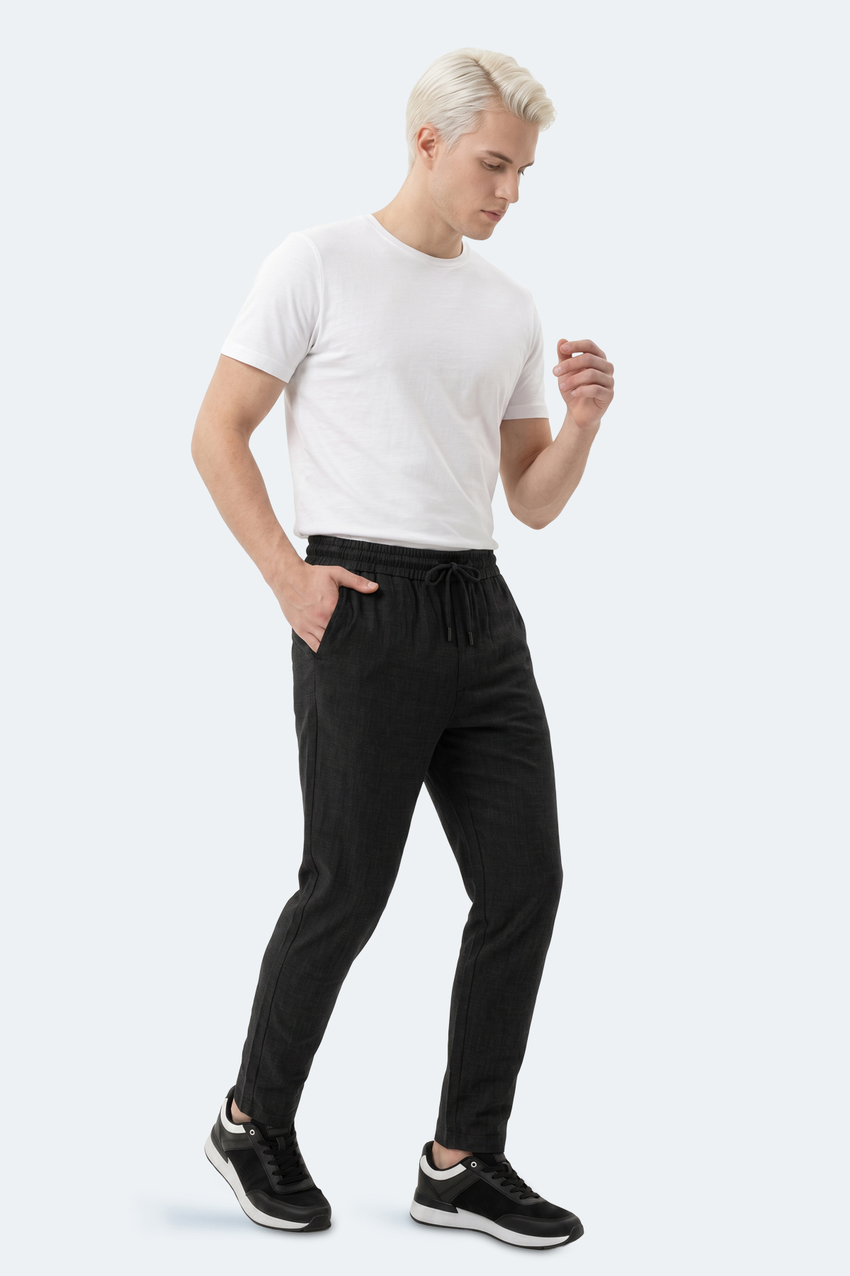 SLAZENGER KARMELA Erkek Cepli Siyah Eşofman Altı görsel 8
