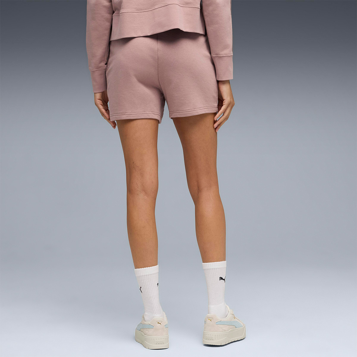 Puma Essentials No 1 Logo Kadın Pembe Şort görsel 2