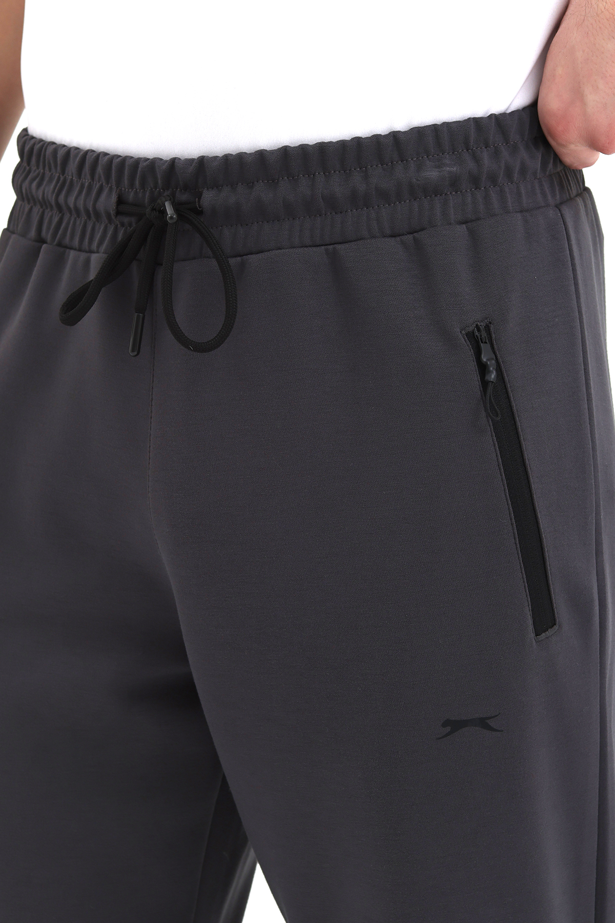 SLAZENGER KINGSTOR I Erkek Fermuar Cepli Antrasit Eşofman Altı görsel 3