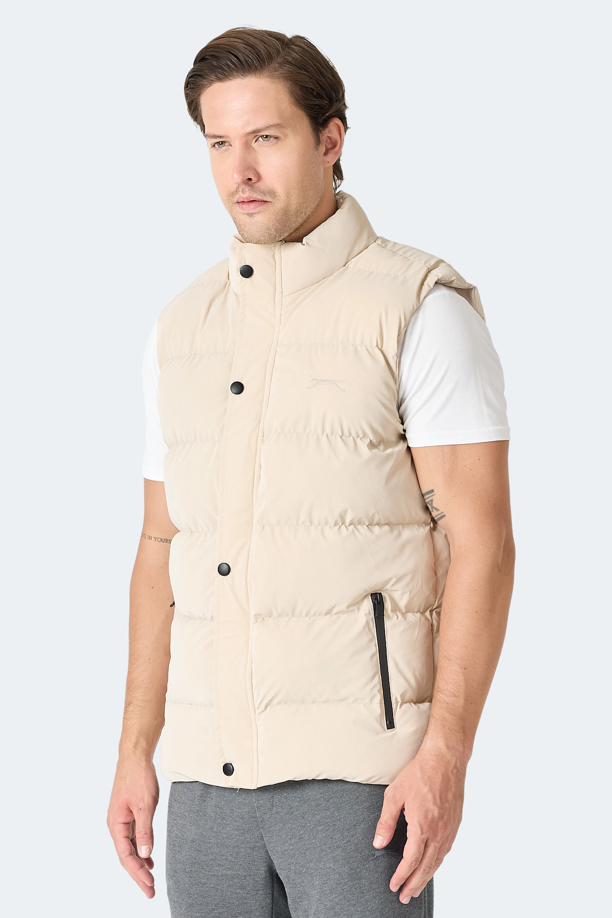 SLAZENGER HALOX Erkek Bej Yelek görsel 6