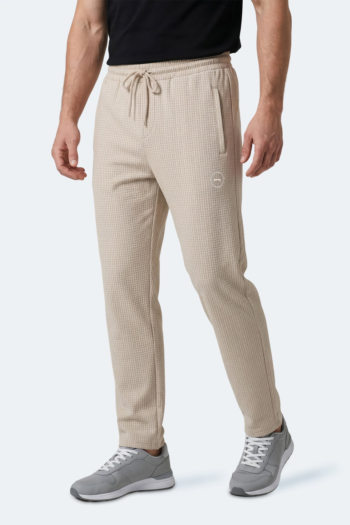 SLAZENGER NIKITA 2 Lİ SET Erkek Siyah - Bej Eşofman Altı görsel 3