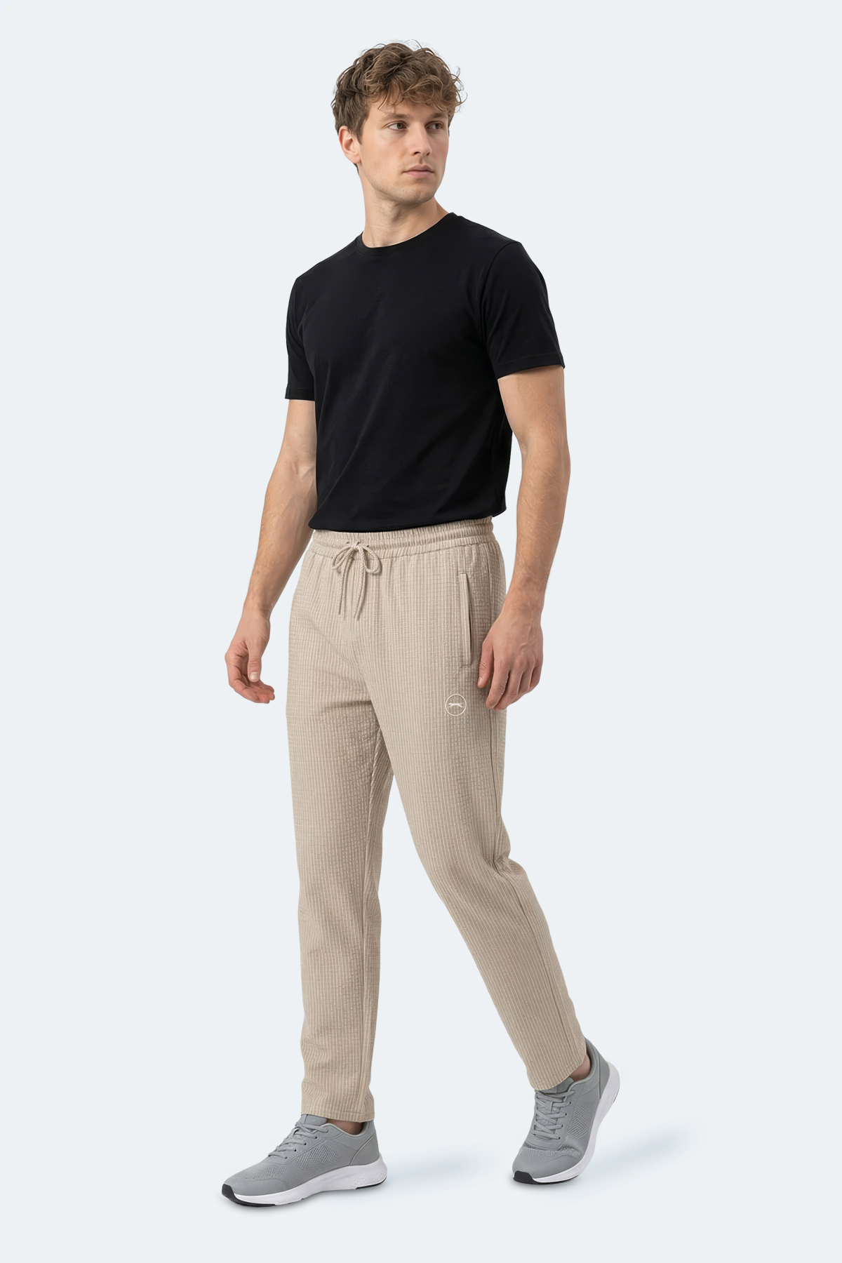 SLAZENGER NIKITA 2 Lİ SET Erkek Siyah - Bej Eşofman Altı görsel 7