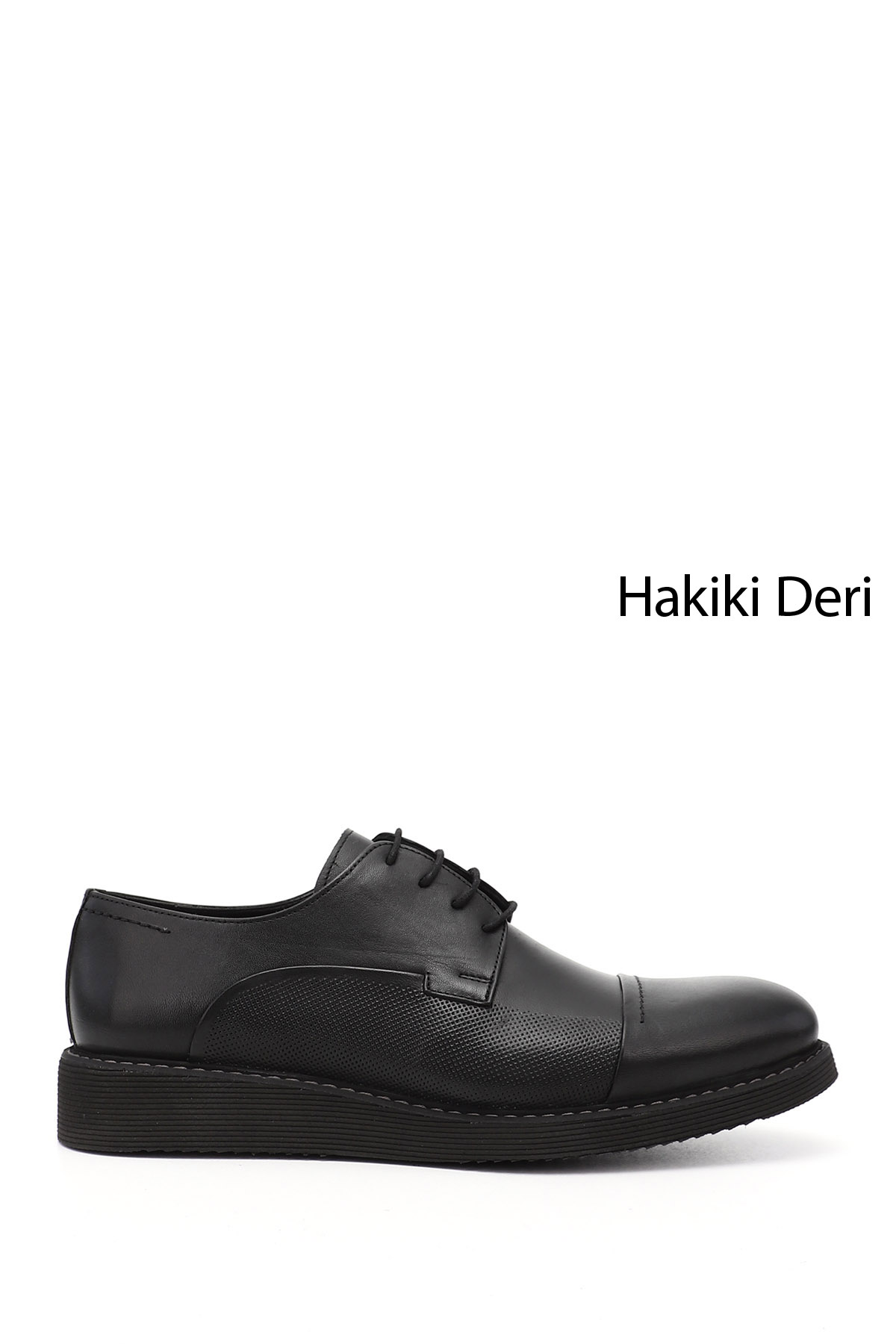 GÖNDERİ(R) Erkek AÇIK SİYAH Bağcıklı Hakiki Deri Klasik Ayakkabı
