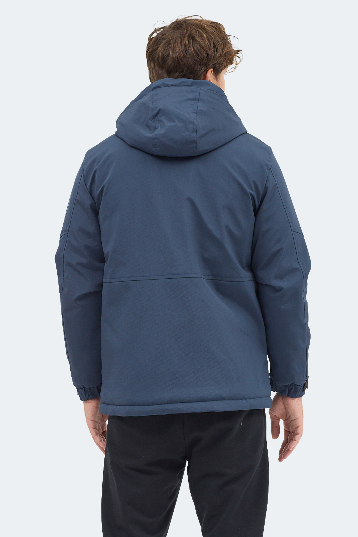 SLAZENGER GLOBE Erkek Kapüşonlu Lacivert Mont & Kaban görsel 6