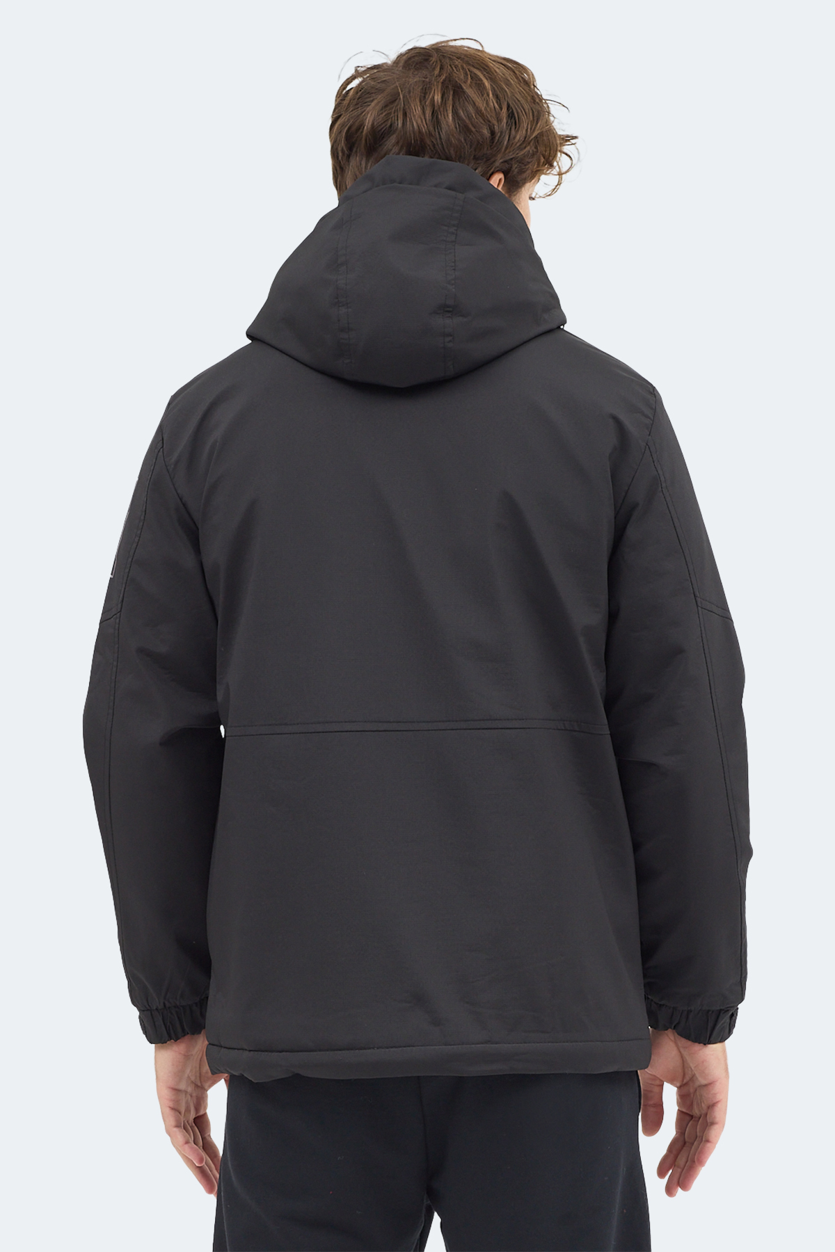 SLAZENGER GLOBE Erkek Kapüşonlu Siyah Mont & Kaban görsel 6