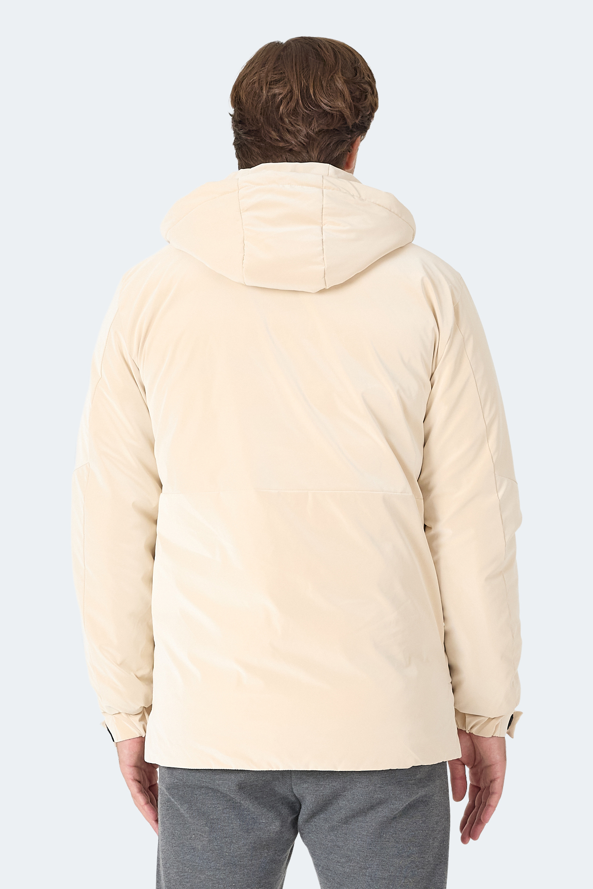 SLAZENGER GRIM Erkek Çıkarılabilir Kapüşonlu Bej Mont & Kaban görsel 5