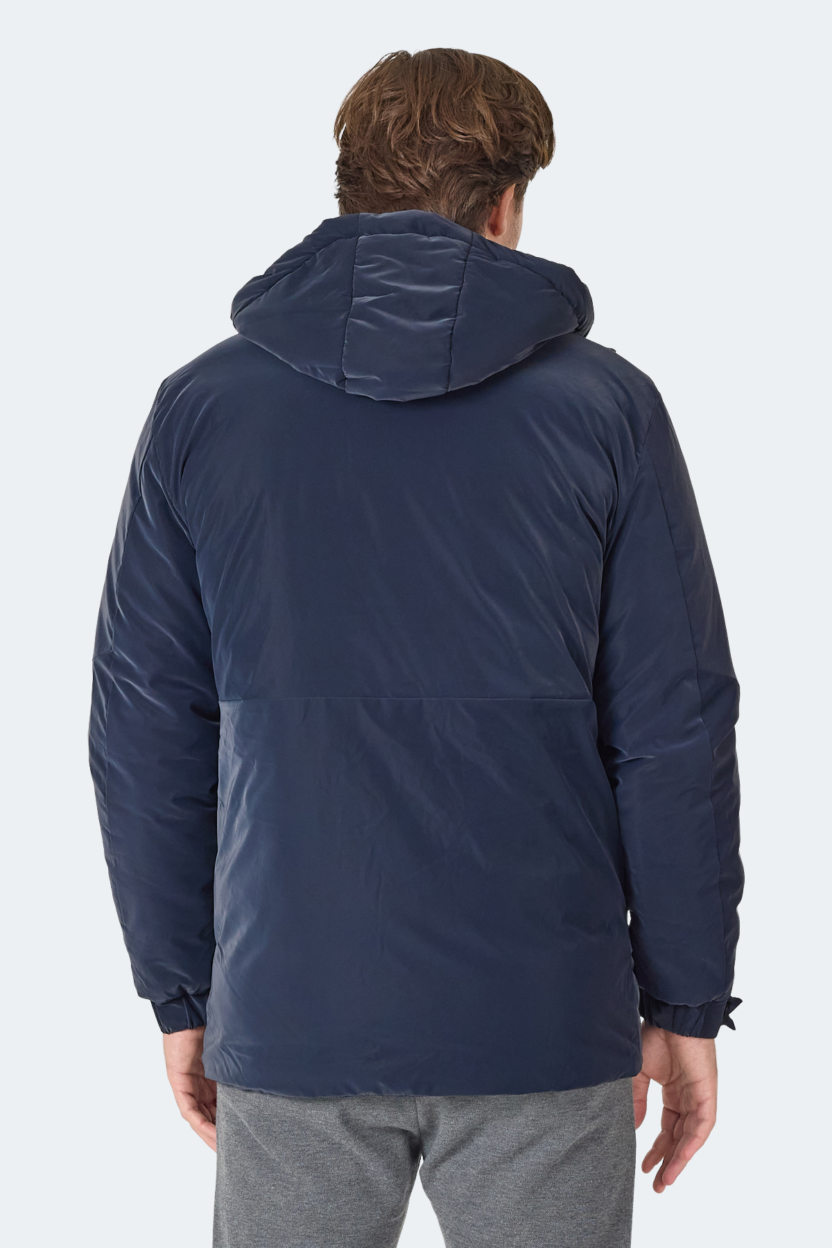 SLAZENGER GRIM Erkek Çıkarılabilir Kapüşonlu Lacivert Mont & Kaban görsel 4