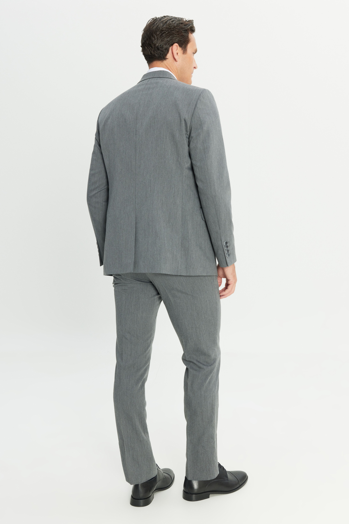 Altınyıldız Classics Erkek Gri Slim Fit Dar Kesim Mono Yaka Takım Elbise görsel 8