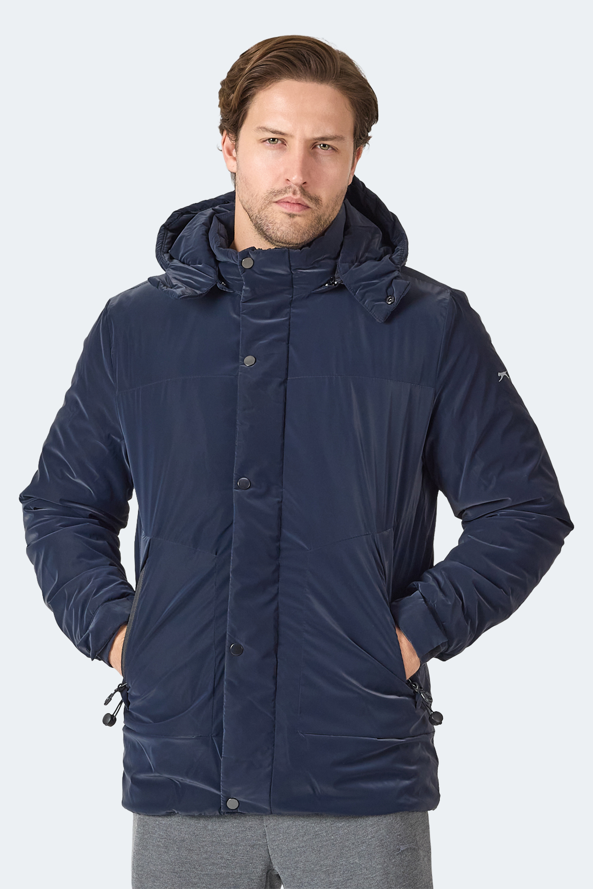 SLAZENGER GRIM Erkek Çıkarılabilir Kapüşonlu Lacivert Mont & Kaban görsel 7