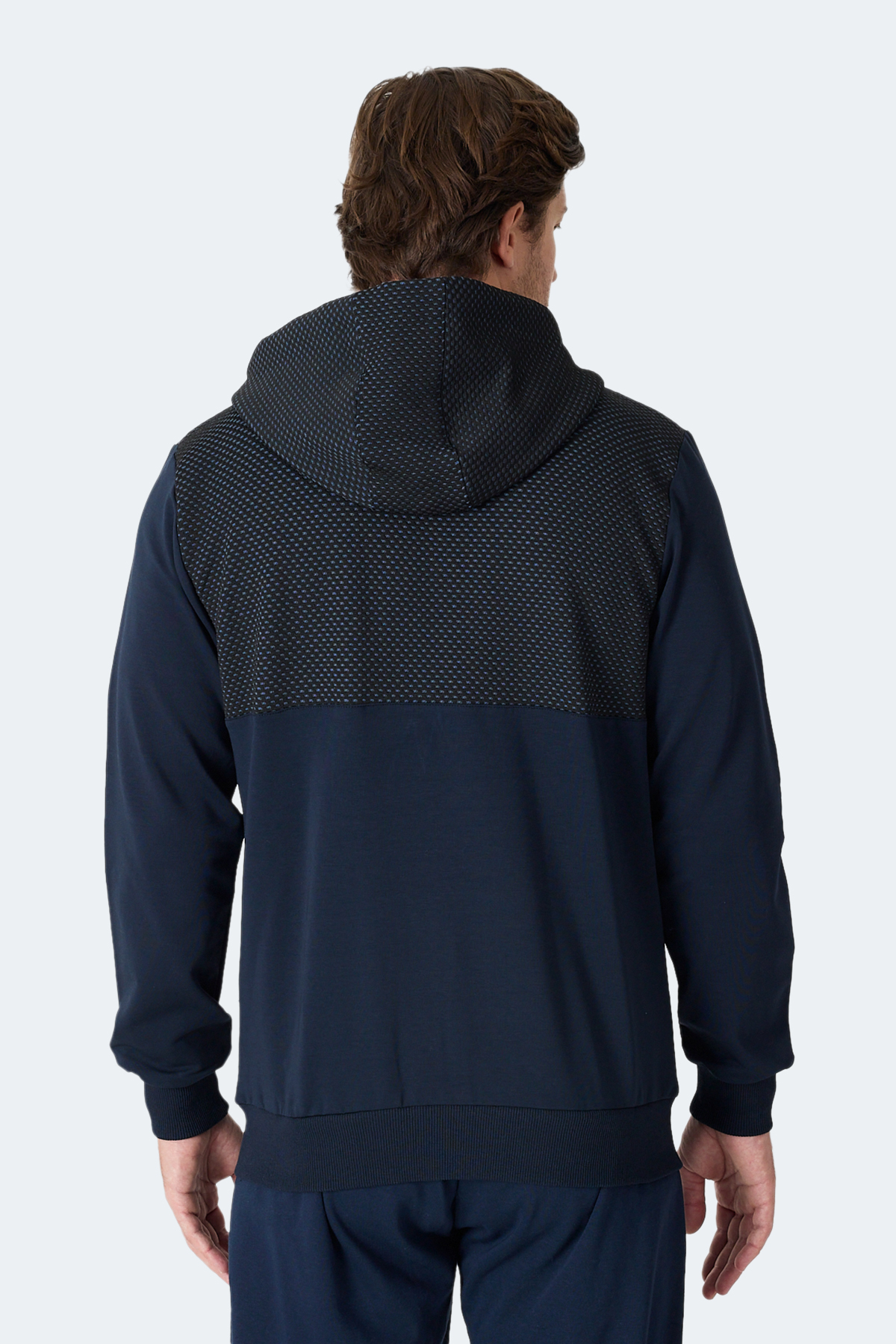 SLAZENGER FLAME Kapüşonlu Cepli Lacivert Erkek Polar Fermuarlı Sweatshirt Hırka görsel 6