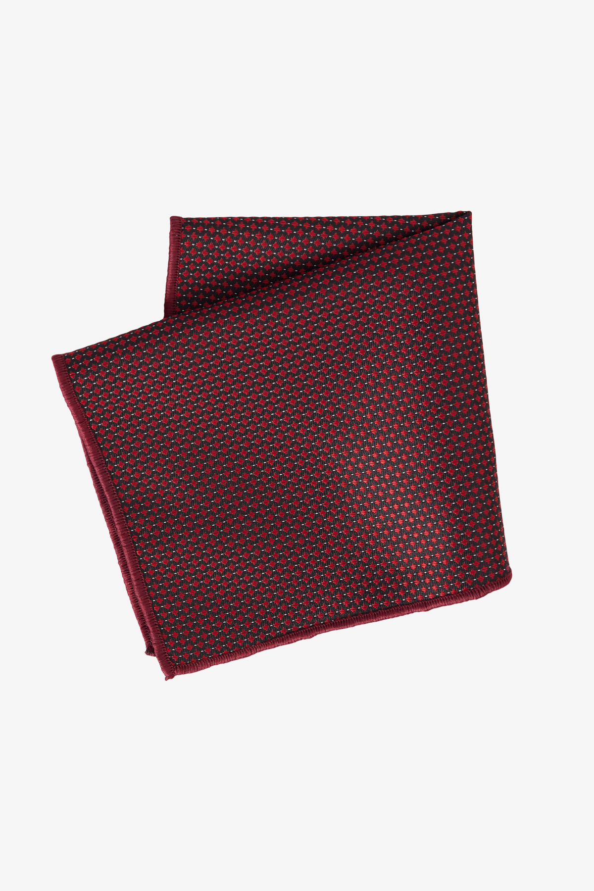 Altınyıldız Classics Erkek Bordo-Siyah Desenli Kravat-Mendil Set görsel 2