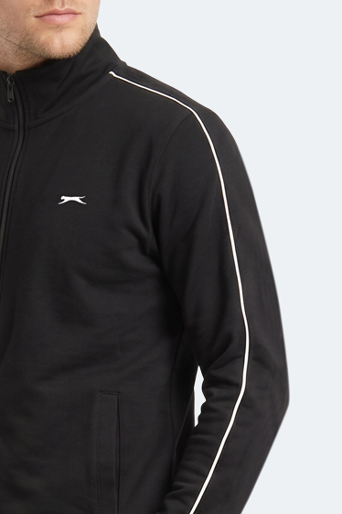 SLAZENGER BLOWBACK Erkek Slim Fit Siyah Eşofman Takımı görsel 2