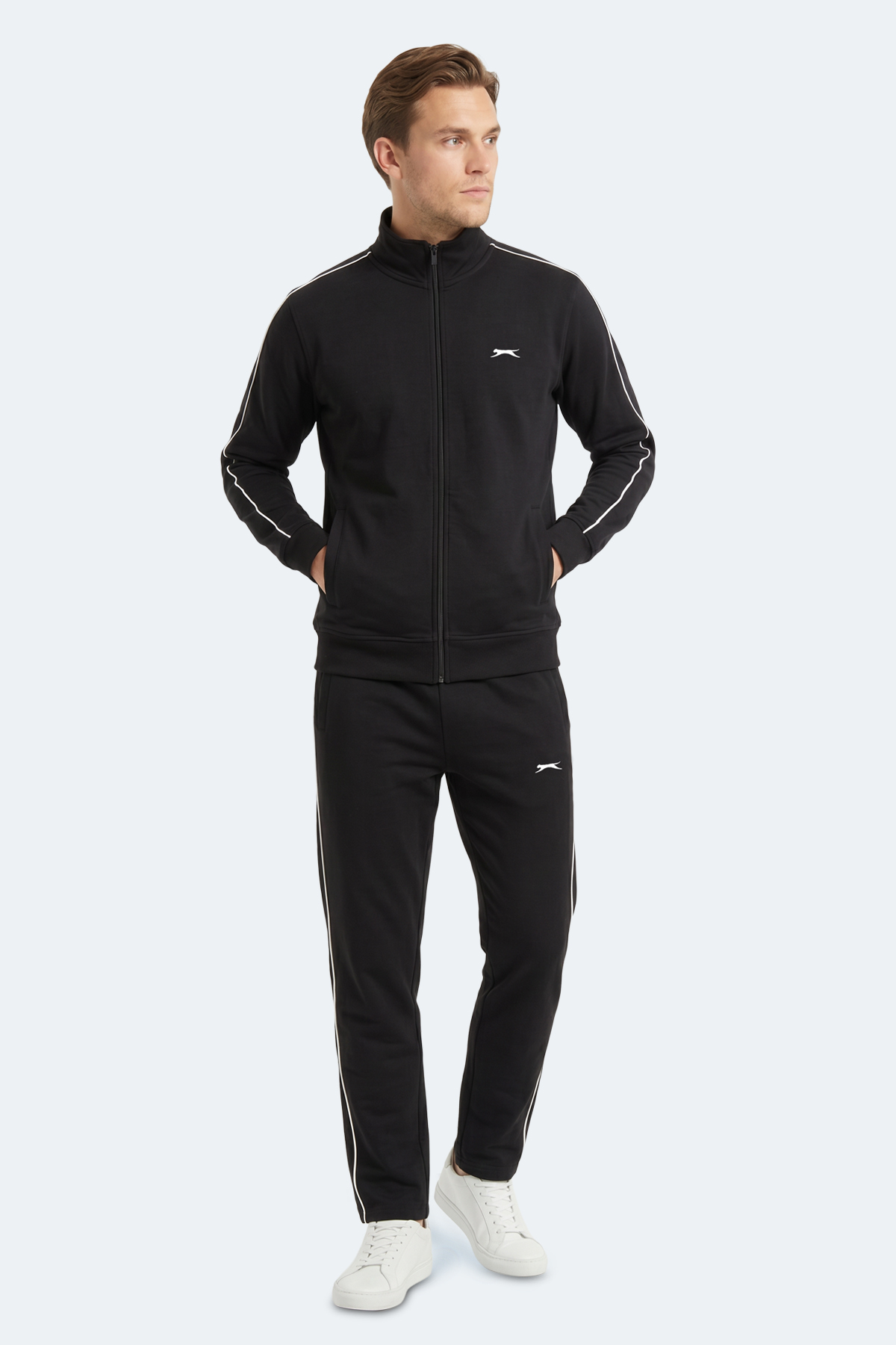 SLAZENGER BLOWBACK Erkek Slim Fit Siyah Eşofman Takımı görsel 5