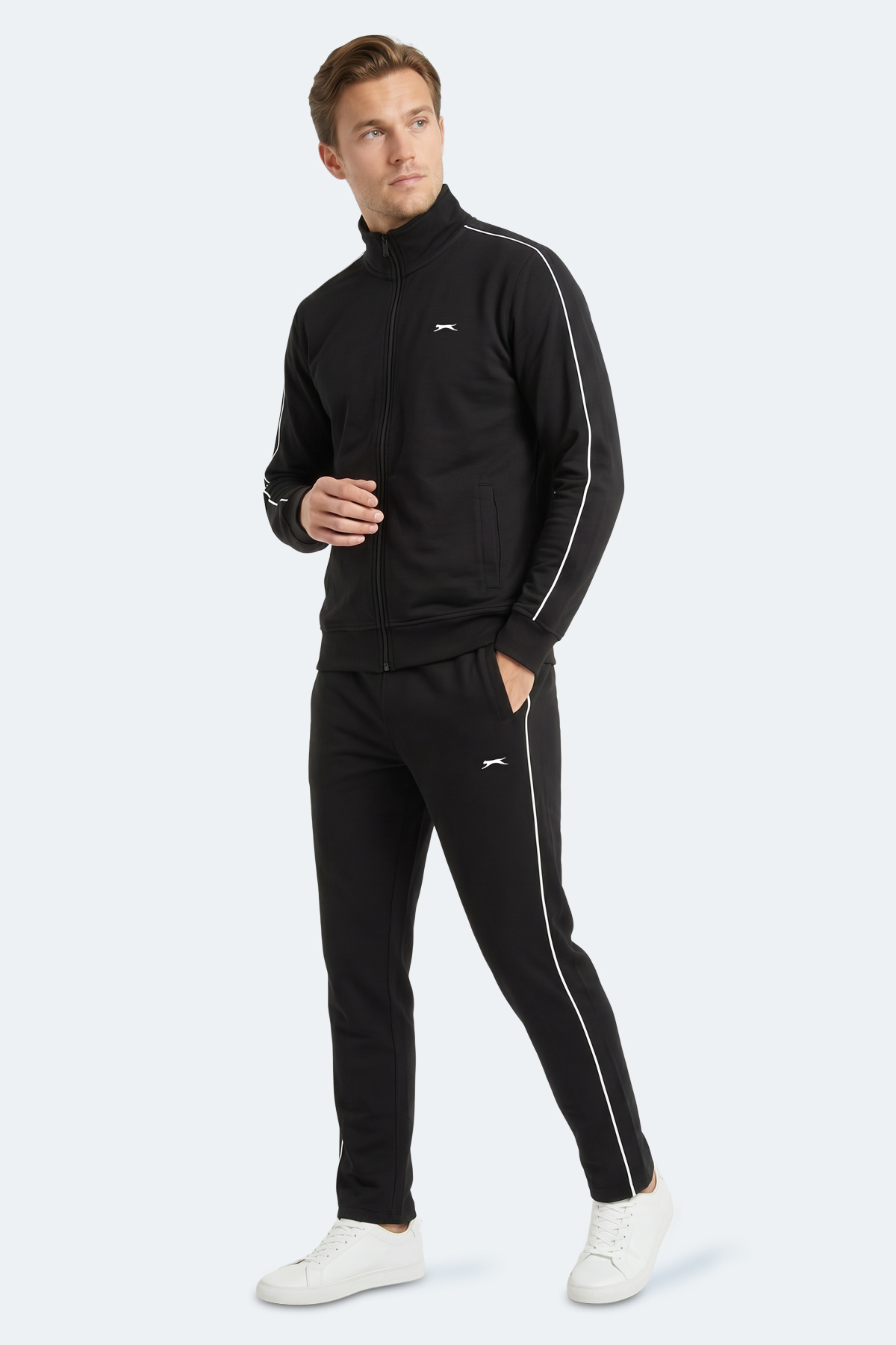 SLAZENGER BLOWBACK Erkek Slim Fit Siyah Eşofman Takımı görsel 8