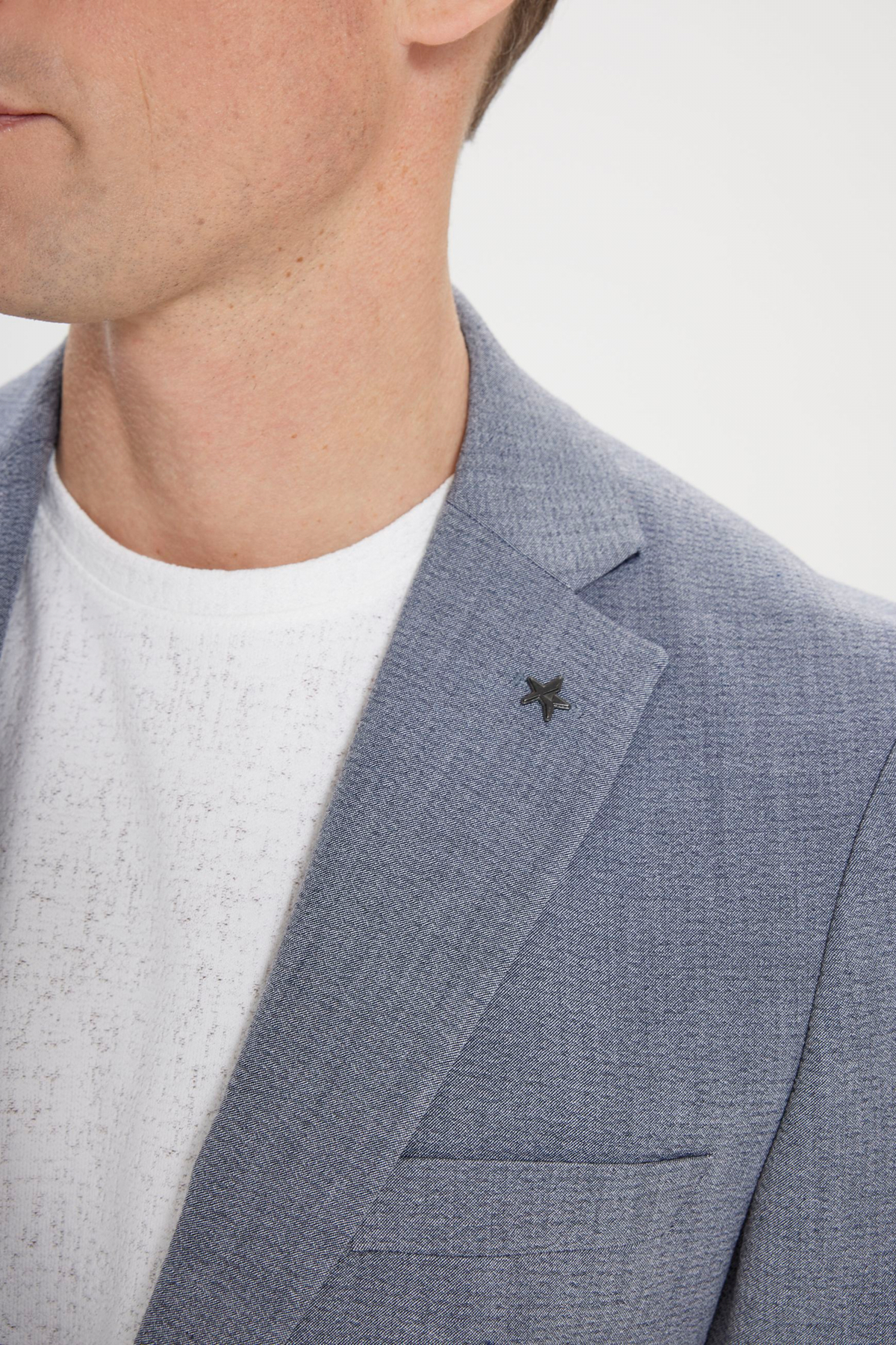 Altınyıldız Classics Erkek Gri Slim Fit Mono Yaka Beli Bağlamalı Gofre Desenli Takım Elbise görsel 6