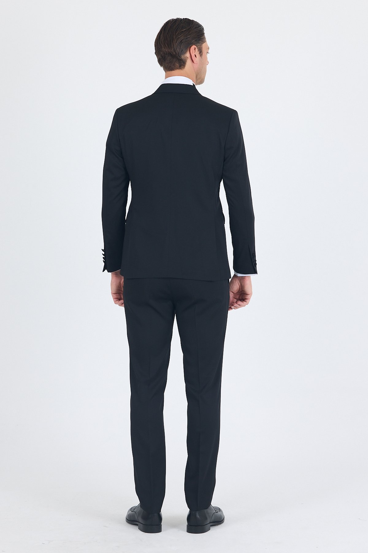 İMZA Siyah Kılıç Yaka Kruvaze Slim Fit Ceremony Takım Elbise 1001250203 görsel 5