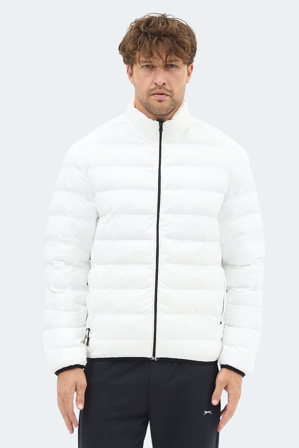 SLAZENGER BRAUM Erkek Şişme Ekru Mont & Kaban